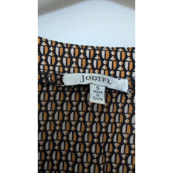 Jodifl Brown Mustard Long Sleeve Top – Size Small - Picture 2 of 3